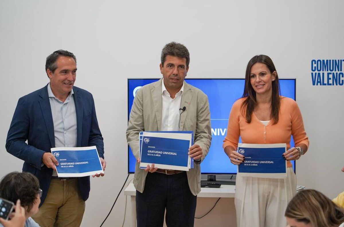 Le PP valencien propose que l'éducation de zéro à trois ans soit gratuite sans distinction de revenu