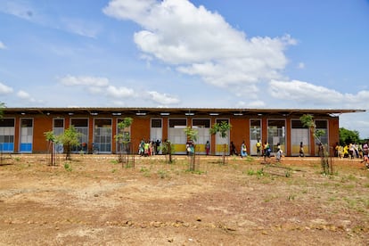 Les salles de classe sont entourées d'arbres neem, également une décision architecturale visant à réduire l'impact du paludisme.
