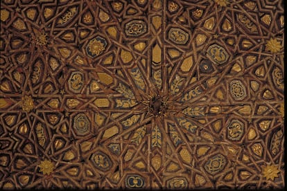 Détail du toit de Torrijos exposé au National Archaeological Museum, une image attribuée par le National Archaeological Museum.