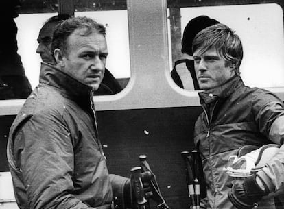 Gene Hackman et Robert Redford dans «La descente de la mort» (The Downhill Racer), 1969.