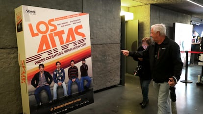 Assistants des cinémas Golem de Bilbao, jeudi dernier.