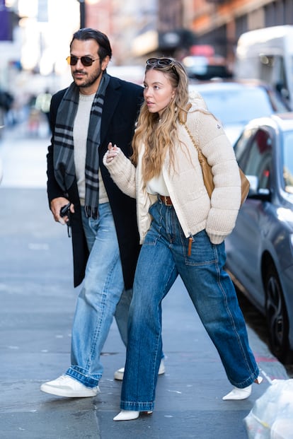 Jonathan Davino et Sydney Sweeney à New York en 2024.
