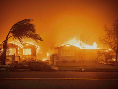 Une image de l'incendie «Eaton», le mercredi 8 janvier 2025 à Altadena, en Californie.