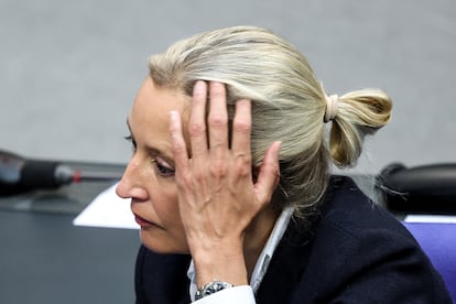 Le leader de l'alternative de Germani, Alice Weidel, ce mardi au Bundestag.