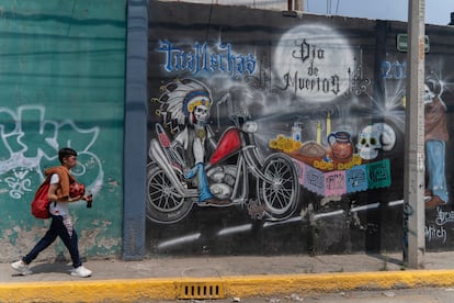 Zone industrielle Xalostoc, État du Mexique. Le gouvernement a annoncé le démarrage du plan complet "Love with Love est payé" dans 10 municipalités de l'est d'Edomex et de Zona del Valle de México.