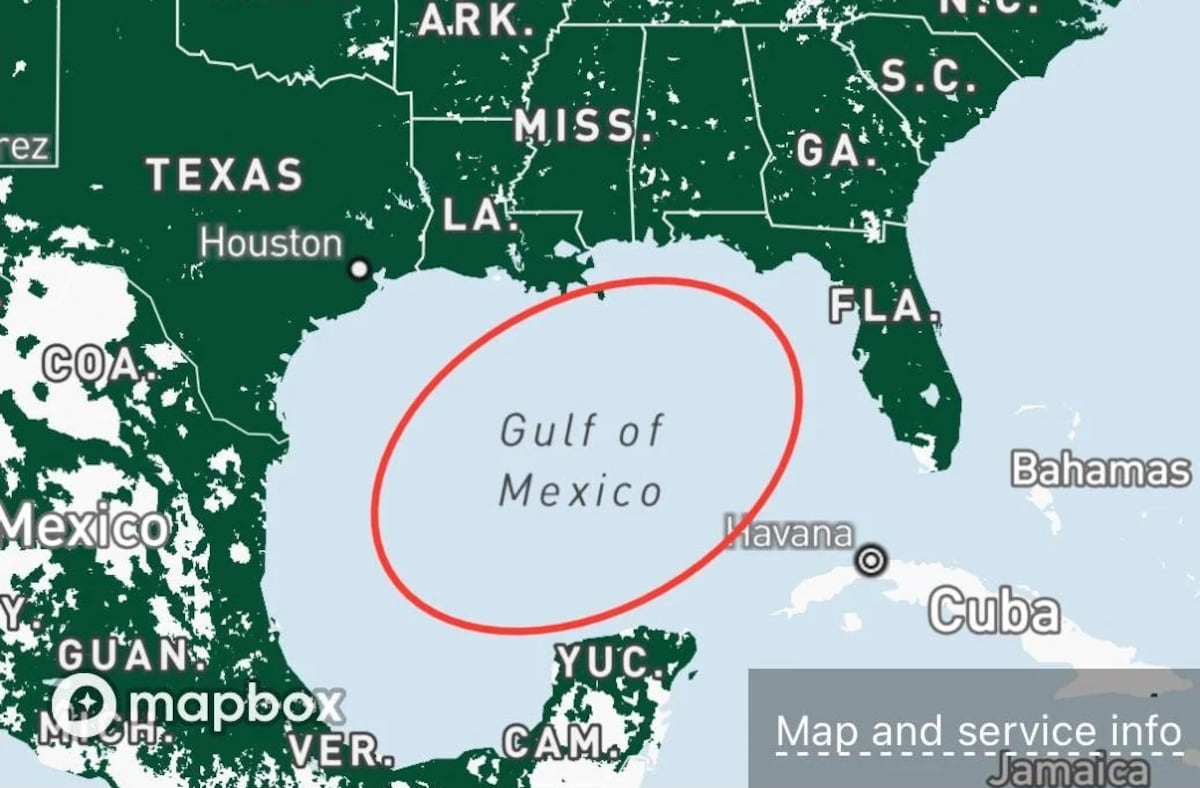 La société de mobiles Trump a inclus le « golfe du Mexique » sur sa carte de couverture