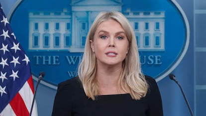 Karoline Leavitt, porte-parole de la Maison Blanche, le 19 juin à Washington. 