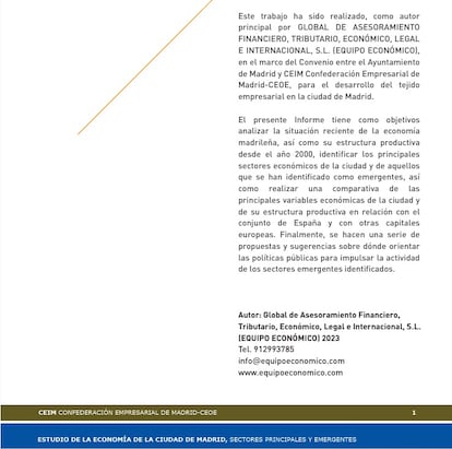 Image de l'un des rapports américains pour le conseil municipal par le biais de ses accords avec CEIM.