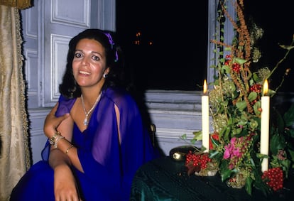 Christina Onassis, lors d'une fête à Versailles.
