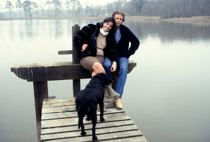Christina Onassis et Thierry Roussel en 1985.