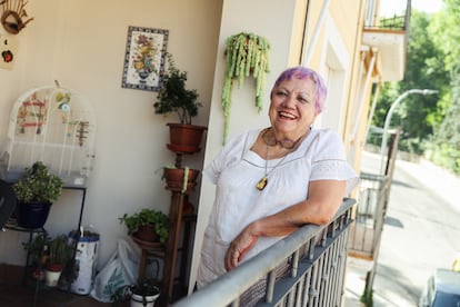 Carmen Martín dans son domicile à El Espinar (Segovia), le 7 août.