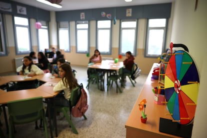Première classe au Collège public puringuistique de Vedra, dans une Coruña.