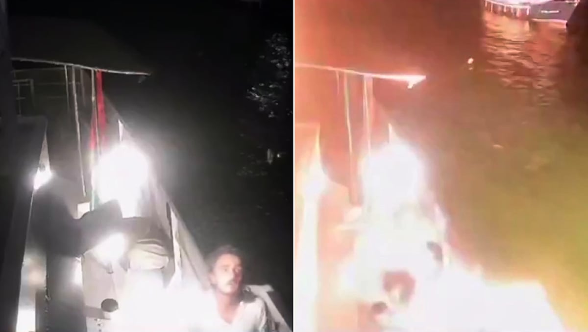 Un drone attaque le navire de la flottille avec l'aide pour Gaza dans lequel Greta Thunberg voyage et provoque un feu sur le toit