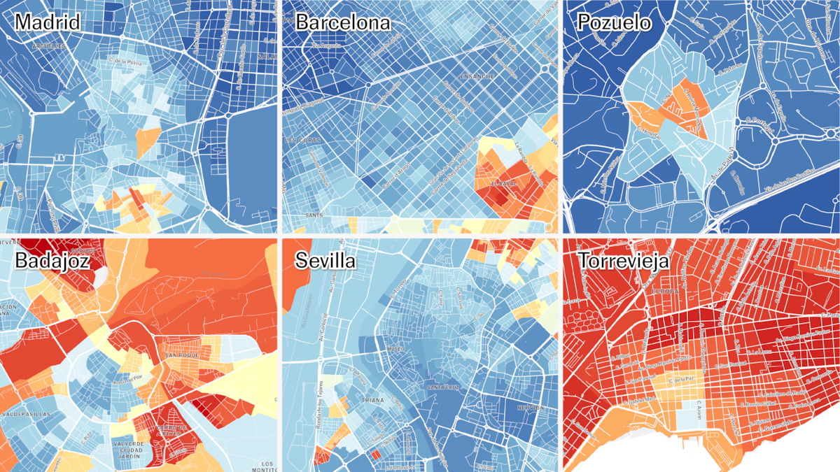 À quel point vos voisins sont-ils riches ? La carte des revenus espagnols, rue par rue