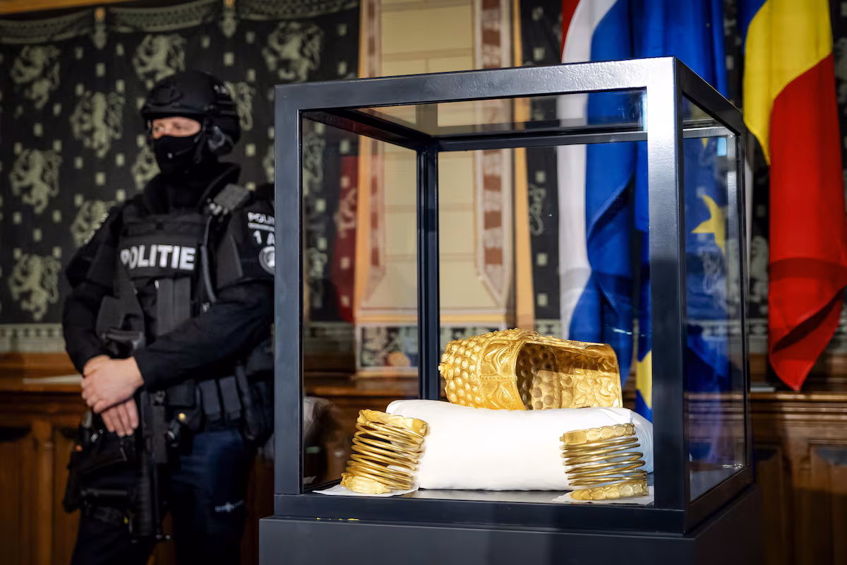 Casque doré volé lors d'un vol avec explosifs aux Pays-Bas en 2025 retrouvé