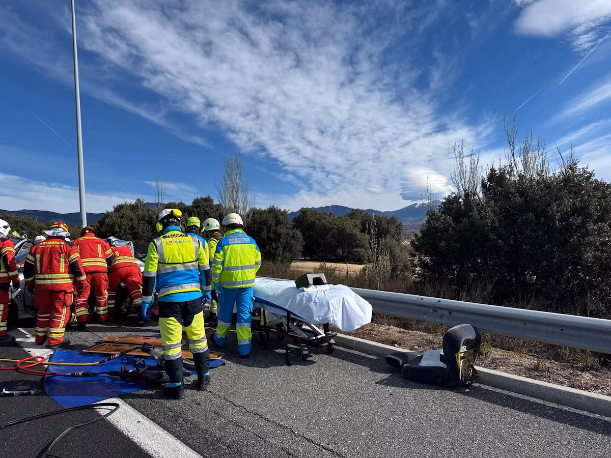 Cinq blessés, dont deux grièvement, dans un accident de la route à Guadarrama